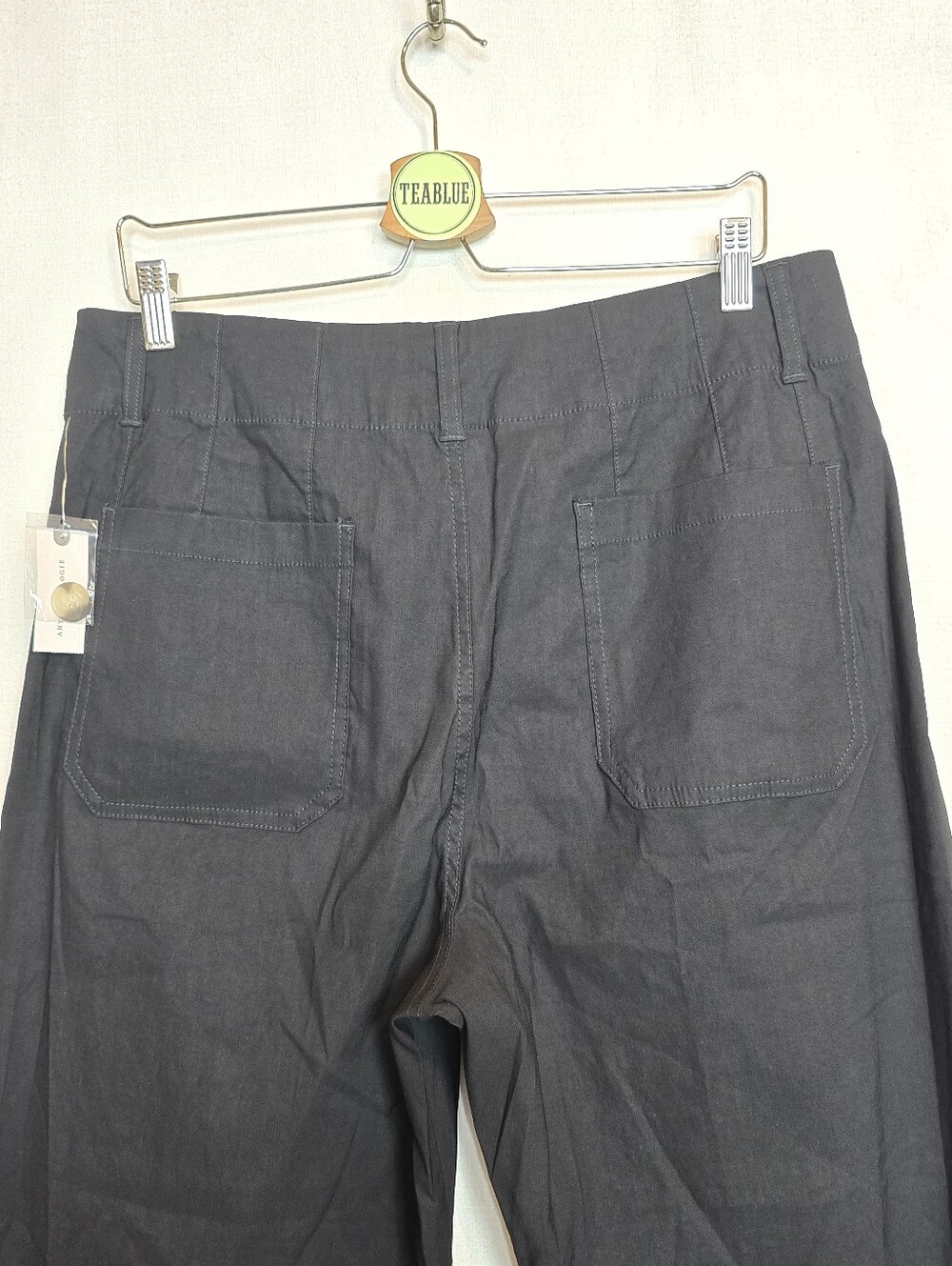 Maeve The Colette Pants Black Wide Leg Cropped High Rise Size 33 Magic Fabric - Picture 11 of 14